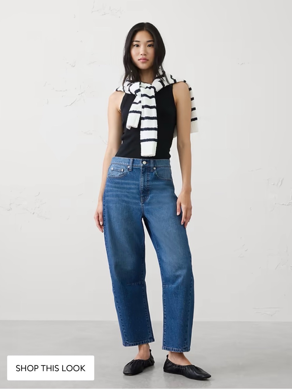 Banana Republic Factory BARREL-LEG MID-RISE JEAN
